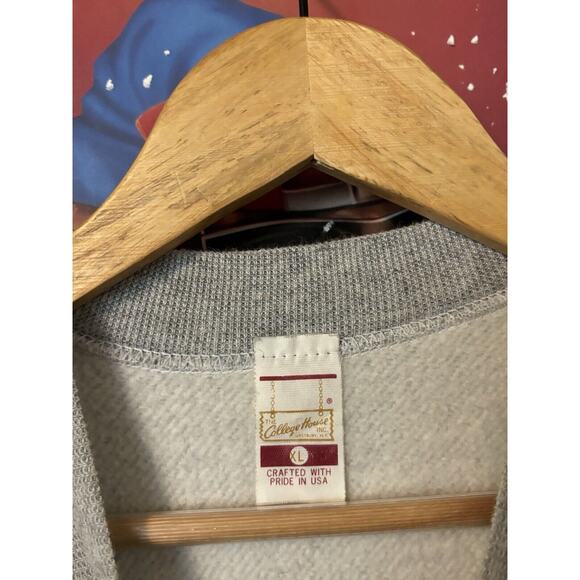 vintage 70s 80s rare rowan carrabus community college grey heather crewneck size - Picture 6 of 6